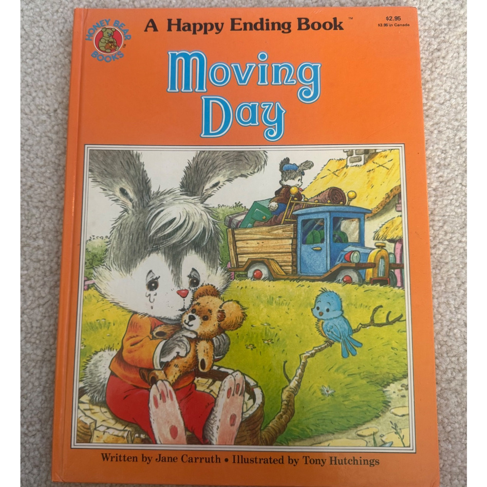 Vintage 1982 Moving Day Happy Ending Book Jane Carruth Honey Bear